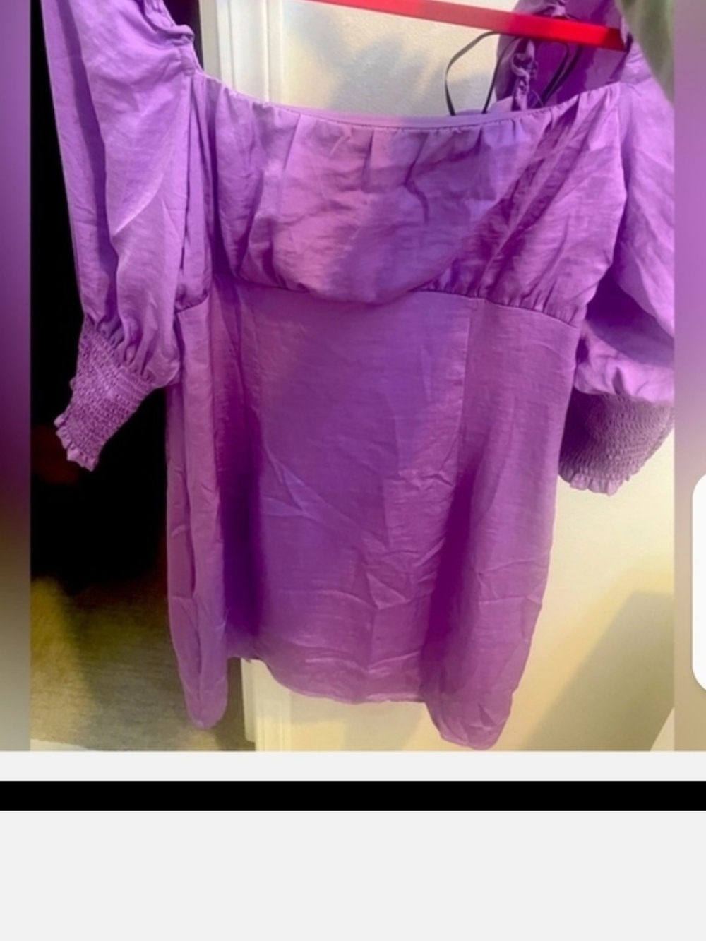 Women's PurplebPuff Sleeve Mini Dress NWT